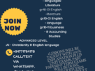 Ordinary level & Advanced level classes