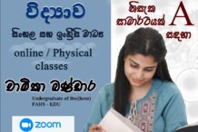 English and sinhala medihm science classess