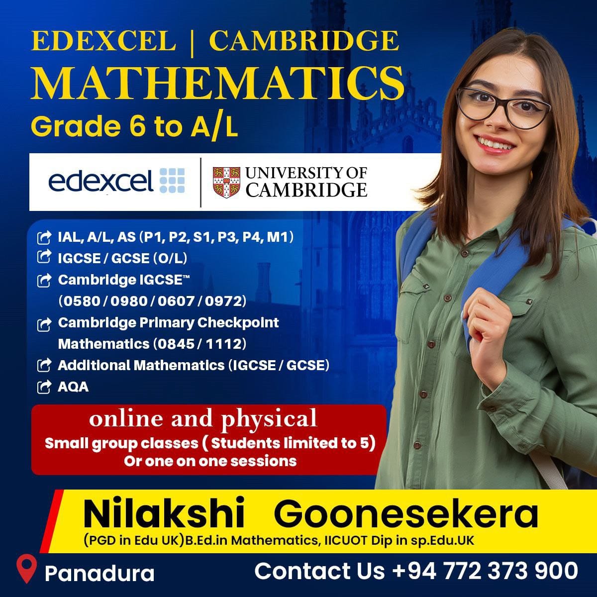 Maths Cambridge and Edexcel