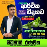 A/L Economics ආරථික විද්‍යාව (Theory & Revision) online පන්තිය – මධුෂාන් රණවන