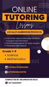 Science And Maths online classes (Local/Cambridge/Edexcel)