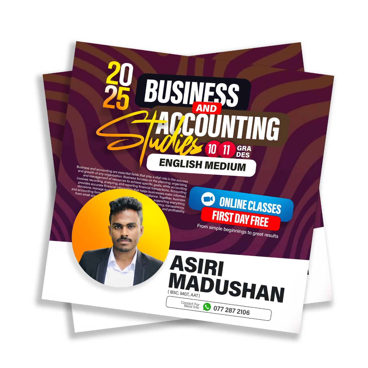 O/L Commerce English medium Online classes – Asiri Madushan(10 & 11)