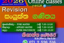 Online combined maths class revision classes