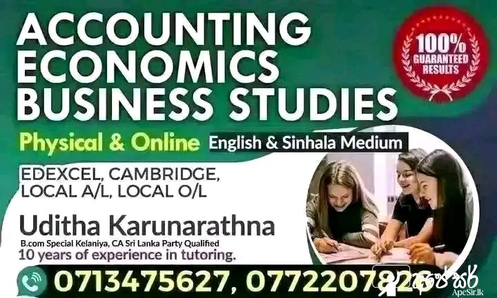ACCOUNTING ECONOMICS EDEXCEL CAMBRIDGE LOCAL AL AND OL COMMERCE